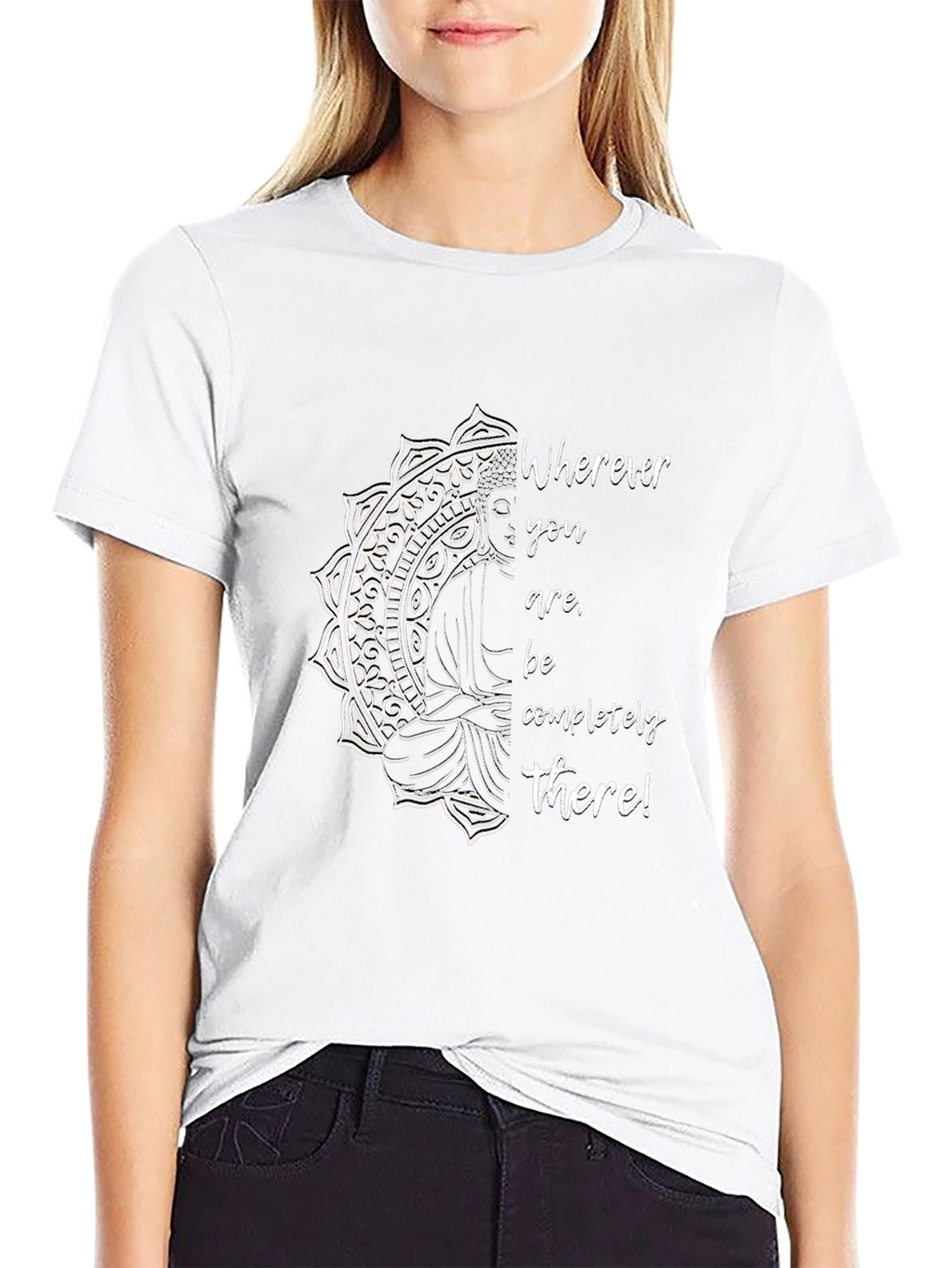 Mindful Buddha Graphic Tee - Wherever You Are T-Shirt
