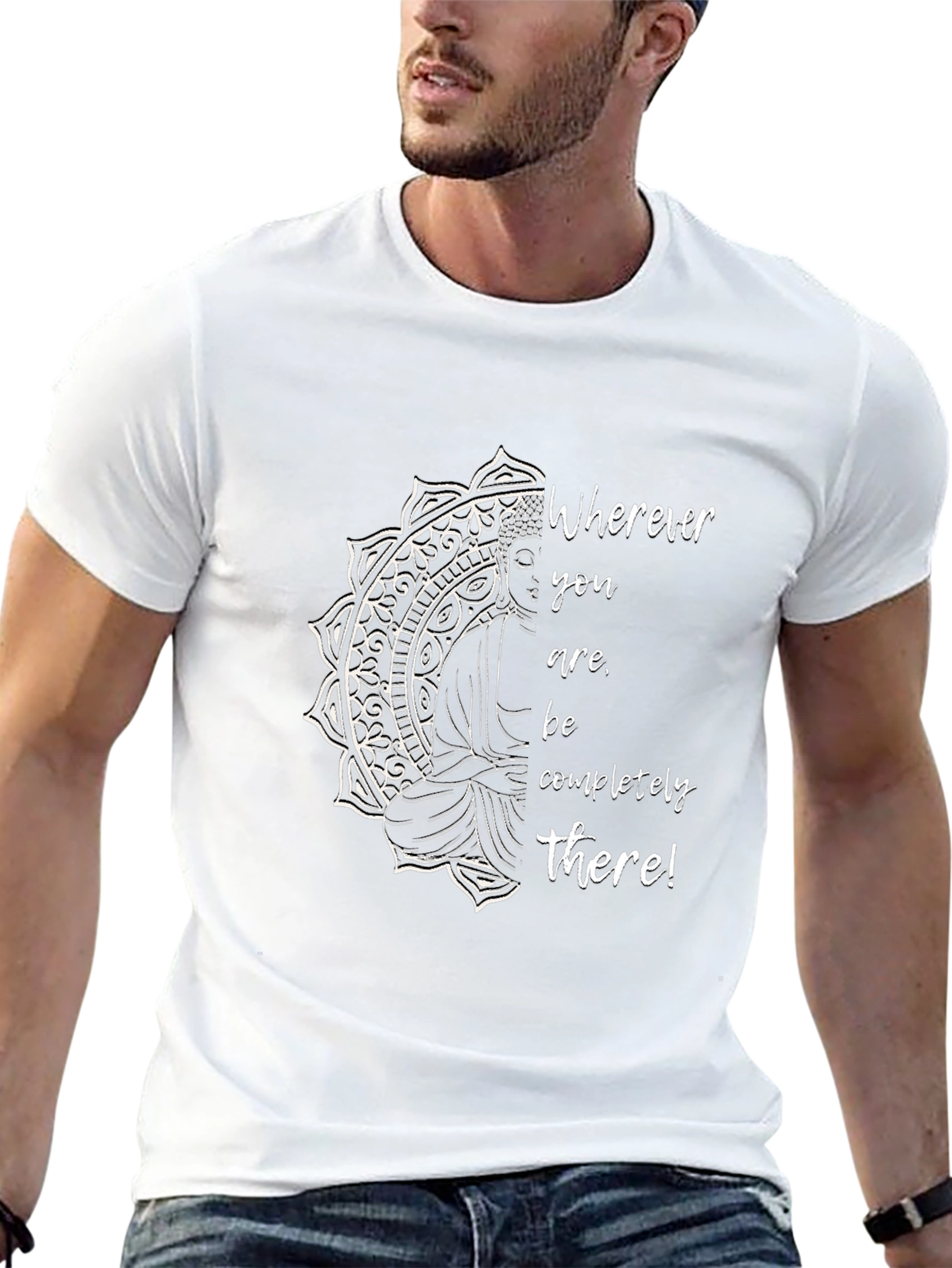 Mindful Buddha Graphic Tee - Wherever You Are T-Shirt