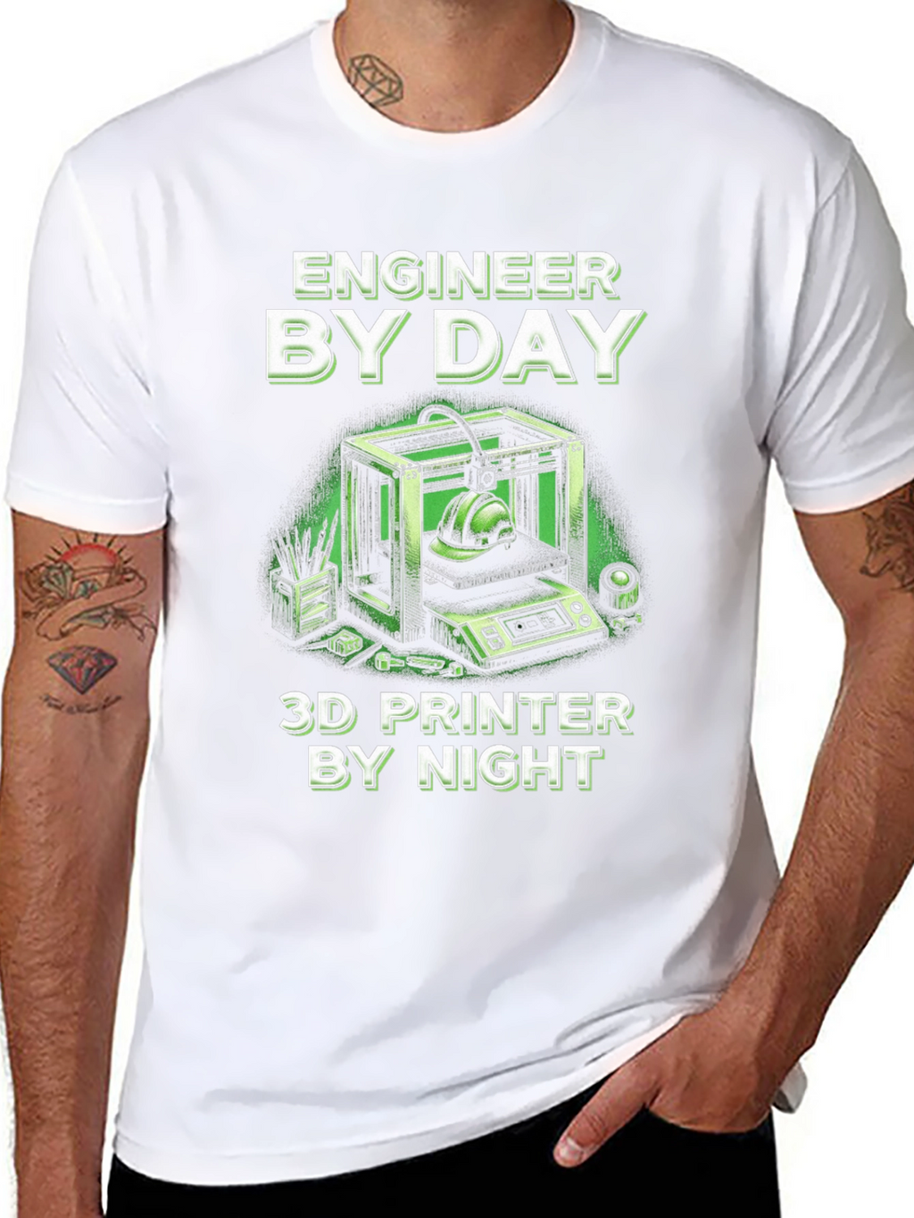 Engineer By Day 3D Printer By Night T-Shirt