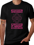 AI Warning T-Shirt - Future Tech Humor