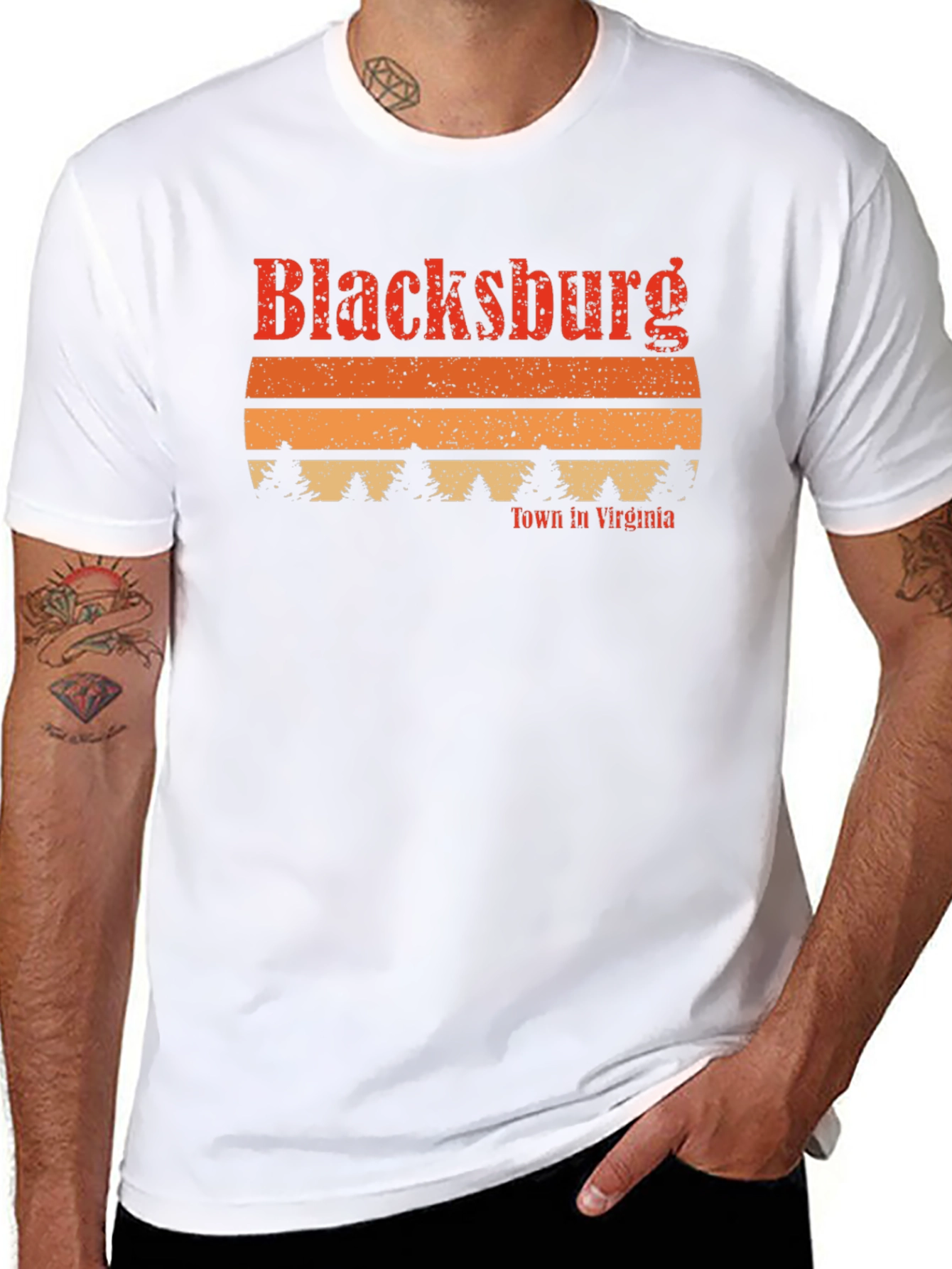 Blacksburg Virginia Retro Graphic T-Shirt
