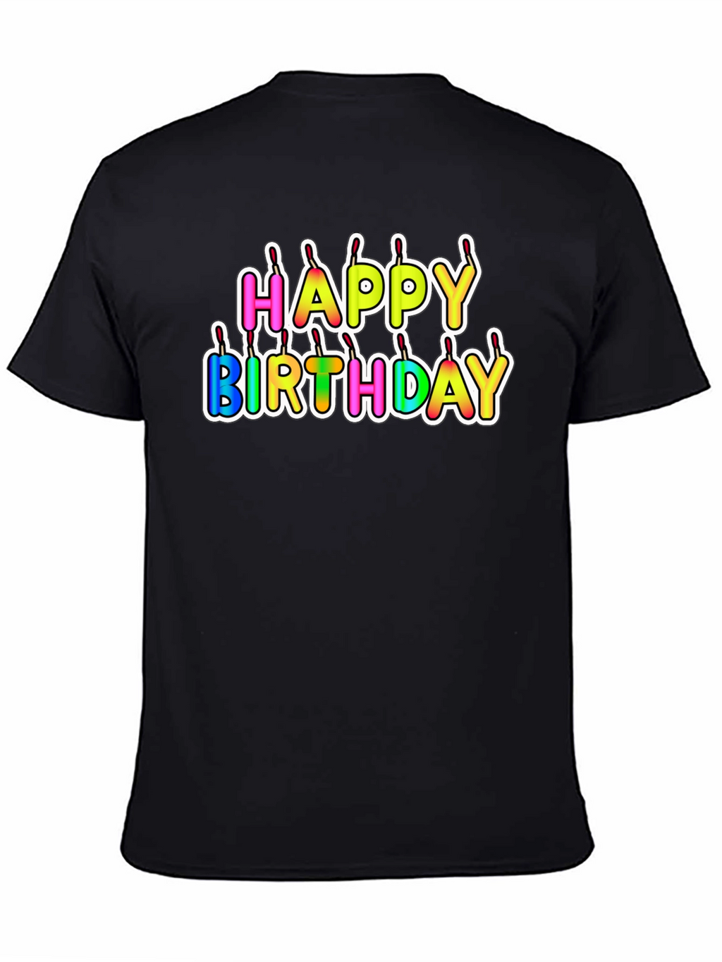 Happy Birthday Candle Letter T-Shirt