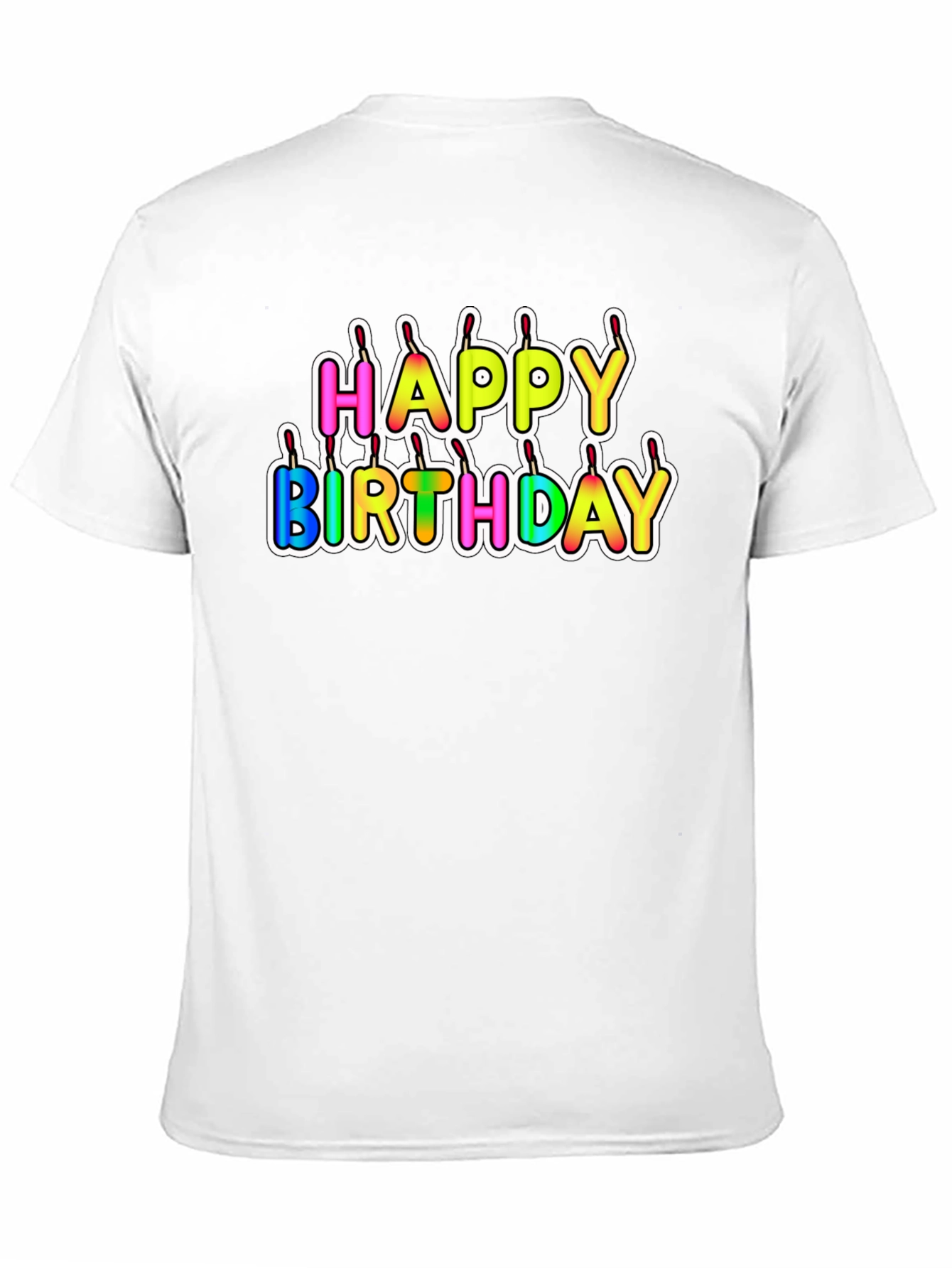 Happy Birthday Candle Letter T-Shirt
