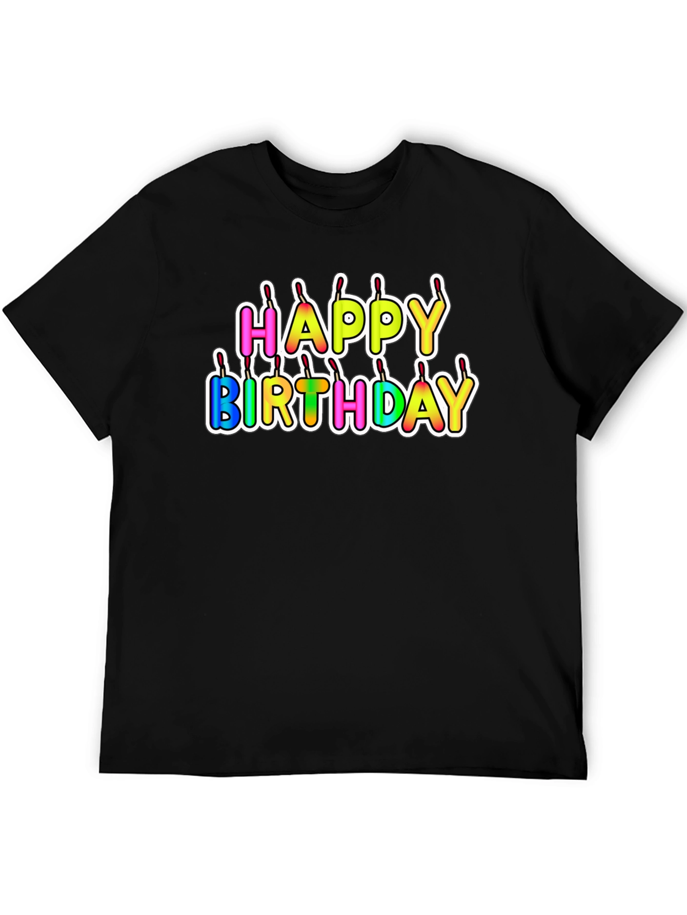 Happy Birthday Candle Letter T-Shirt