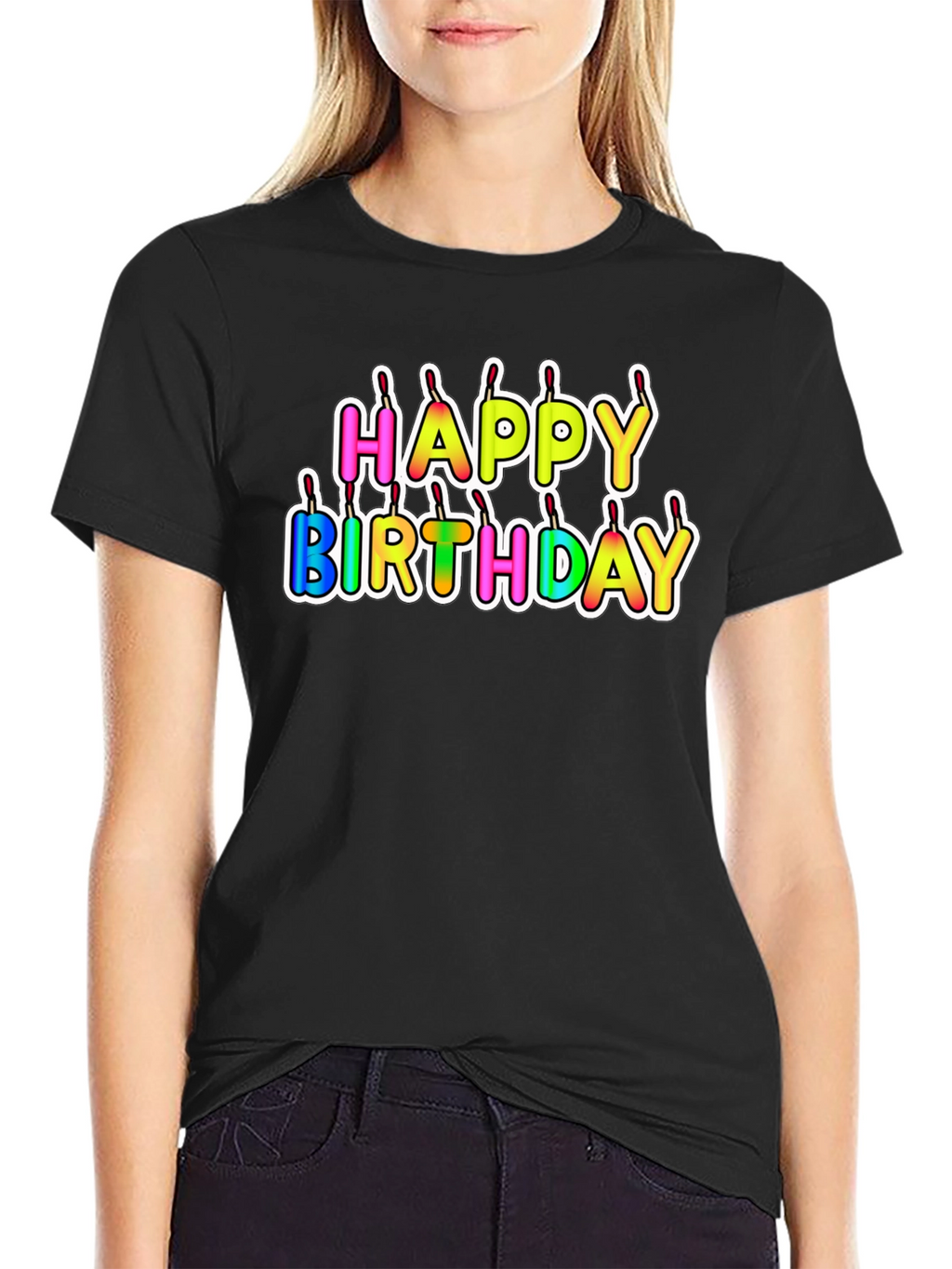 Happy Birthday Candle Letter T-Shirt