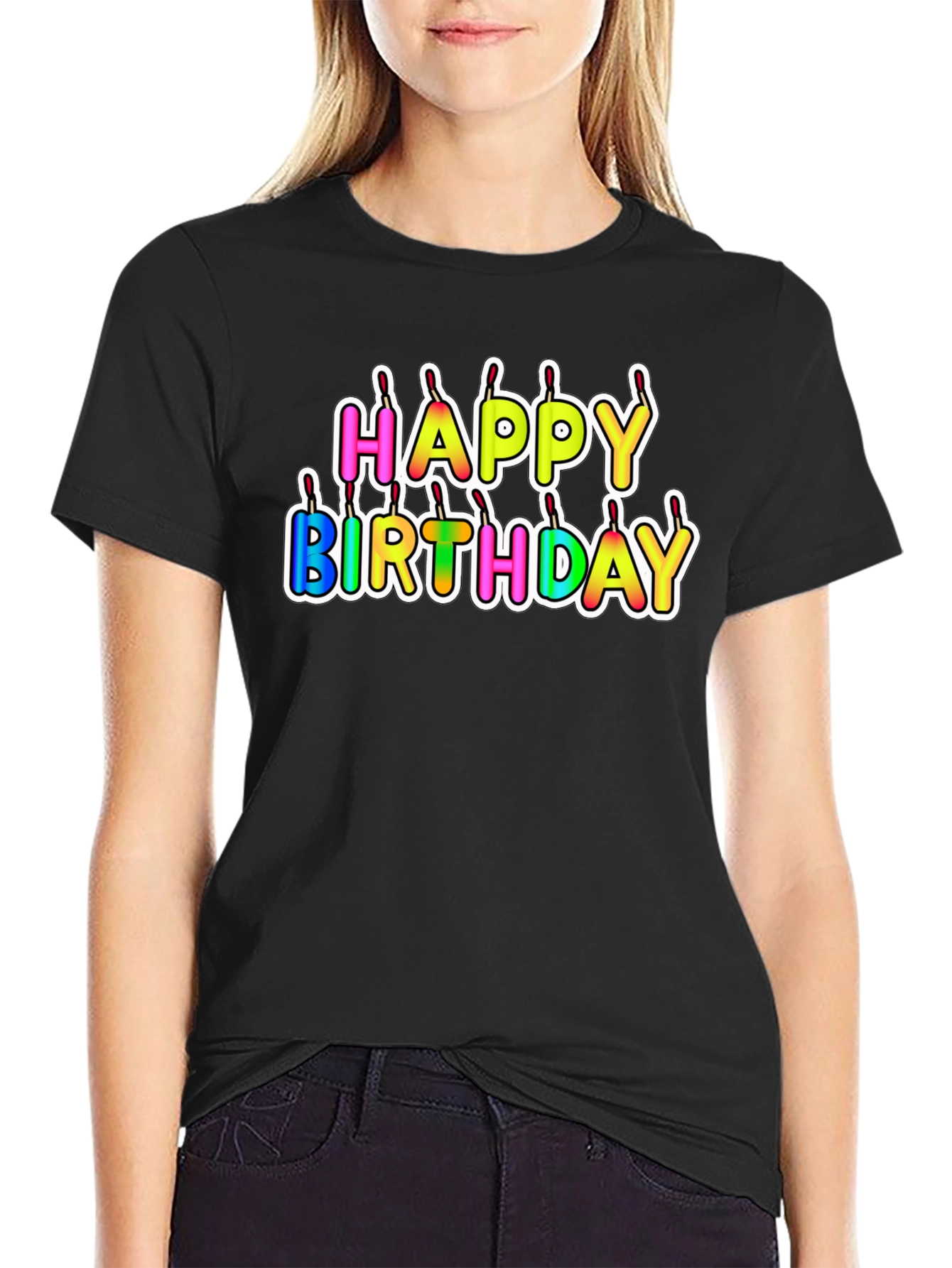 Happy Birthday Candle Letter T-Shirt