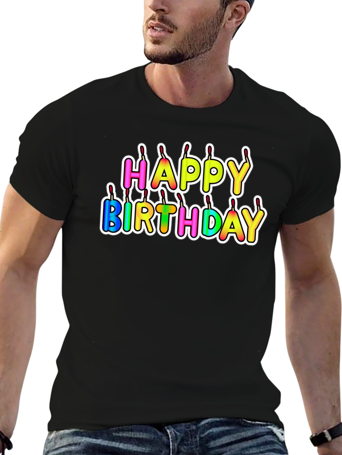 Happy Birthday Candle Letter T-Shirt