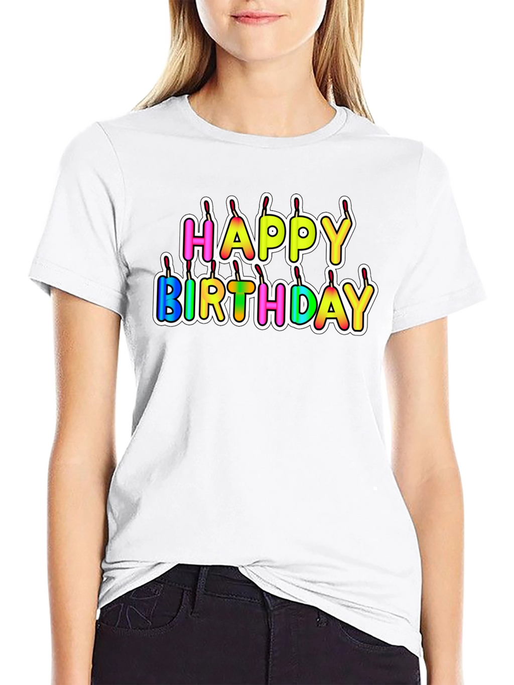 Happy Birthday Candle Letter T-Shirt