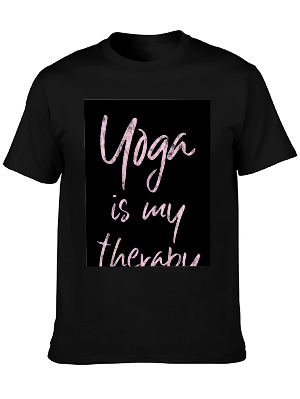 Yoga Is My Therapy Black T-Shirt