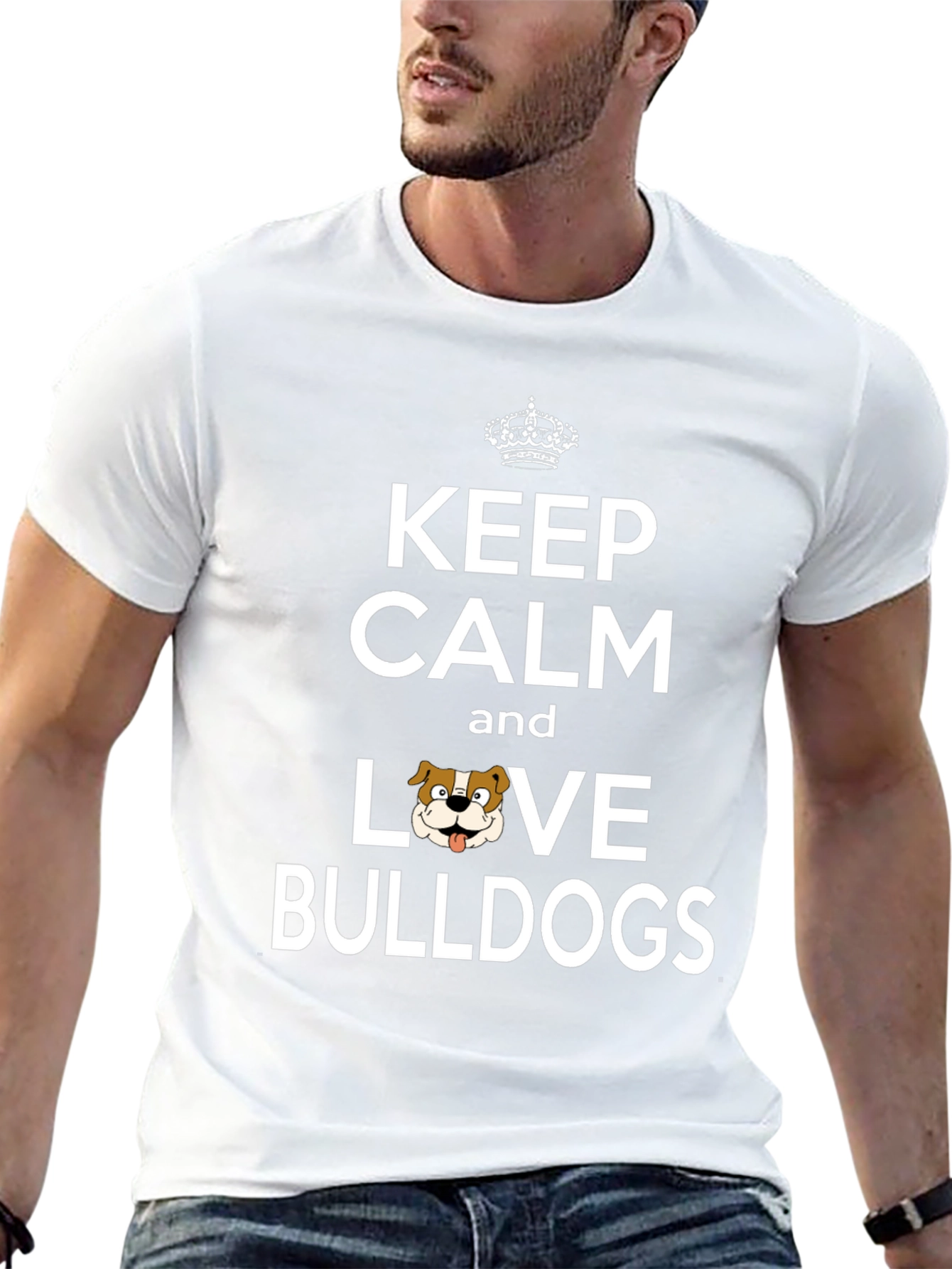 Keep Calm Love Bulldogs Graphic Tee