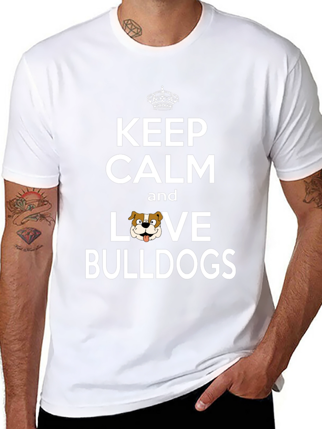Keep Calm Love Bulldogs Graphic Tee