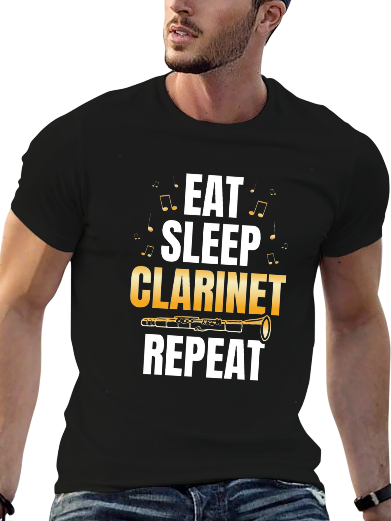 Eat Sleep Clarinet Repeat T-Shirt - Musician Tee