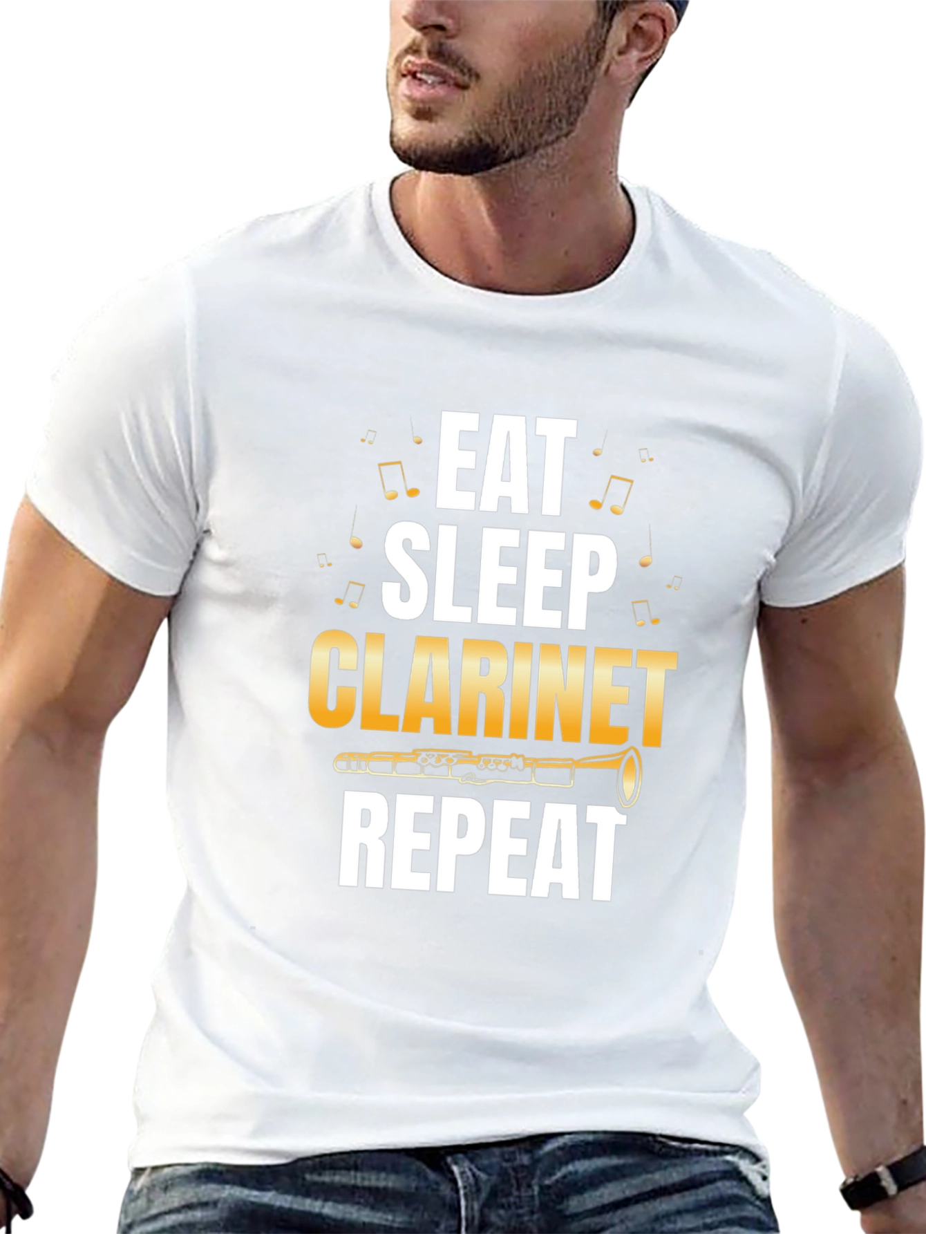 Eat Sleep Clarinet Repeat T-Shirt - Musician Tee