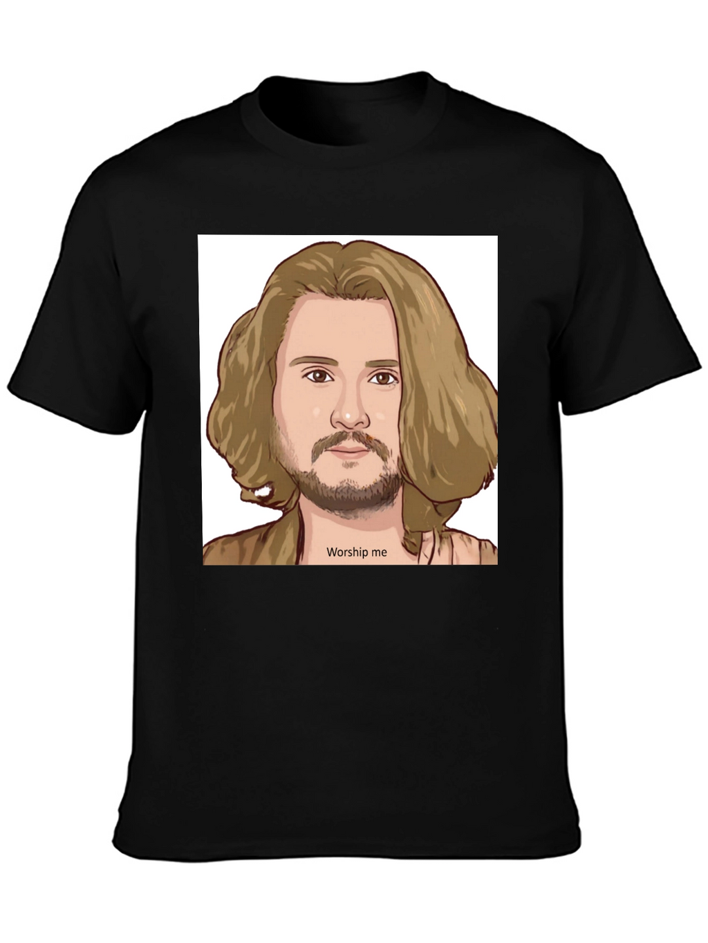 Worship Me Cartoon Graphic Tee