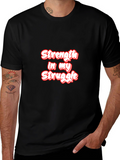 Strength in My Struggle Black Graphic Tee