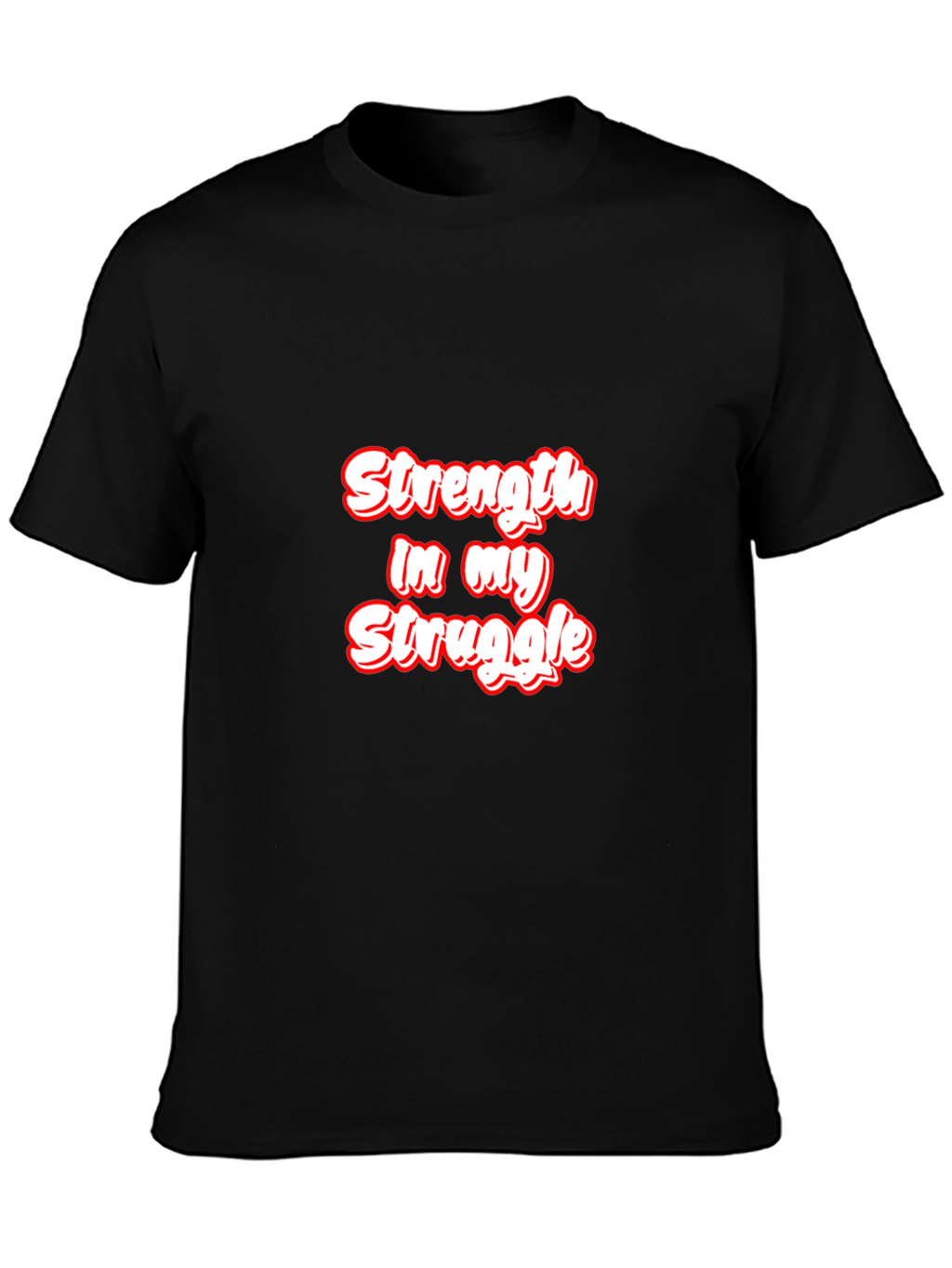 Strength in My Struggle Black Graphic Tee