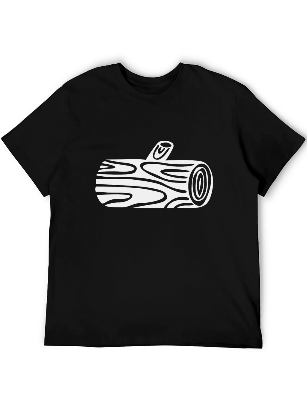 Novelty Log Graphic T-Shirt - Unique Nature Design