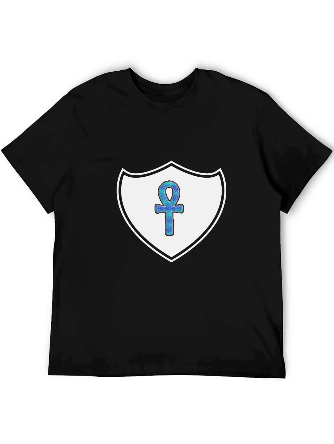 Ankh Shield Graphic T-Shirt - Black