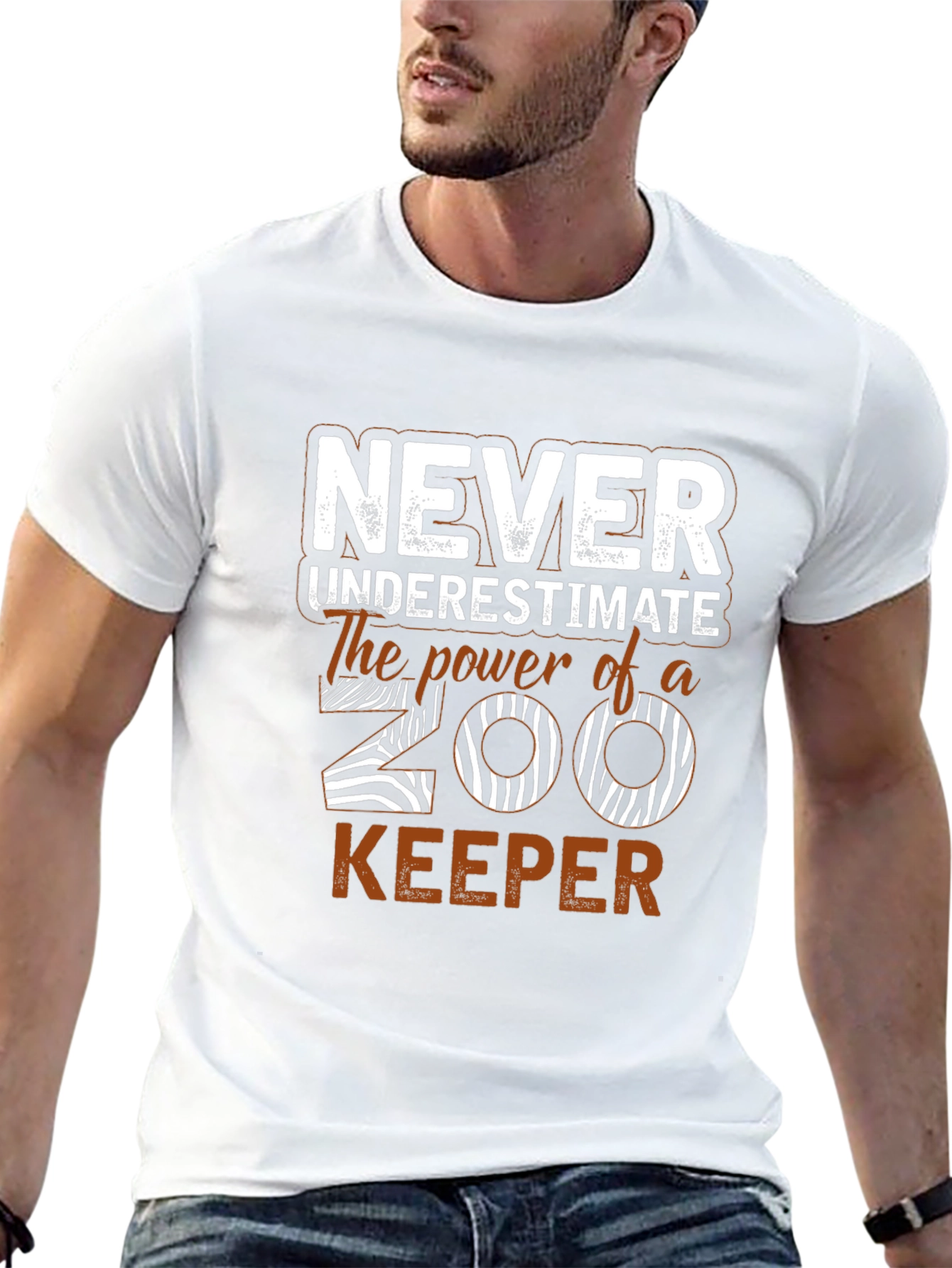 Never Underestimate Zoo Keeper Graphic T-Shirt