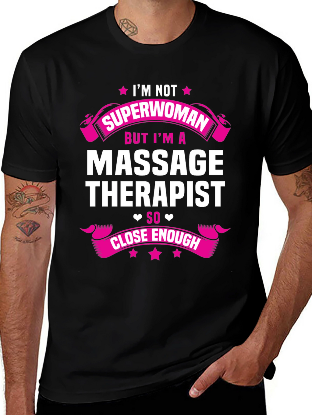 Massage Therapist Superwoman Graphic T-Shirt