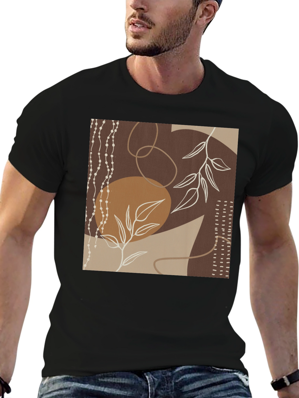 Abstract Art Black Graphic Tee