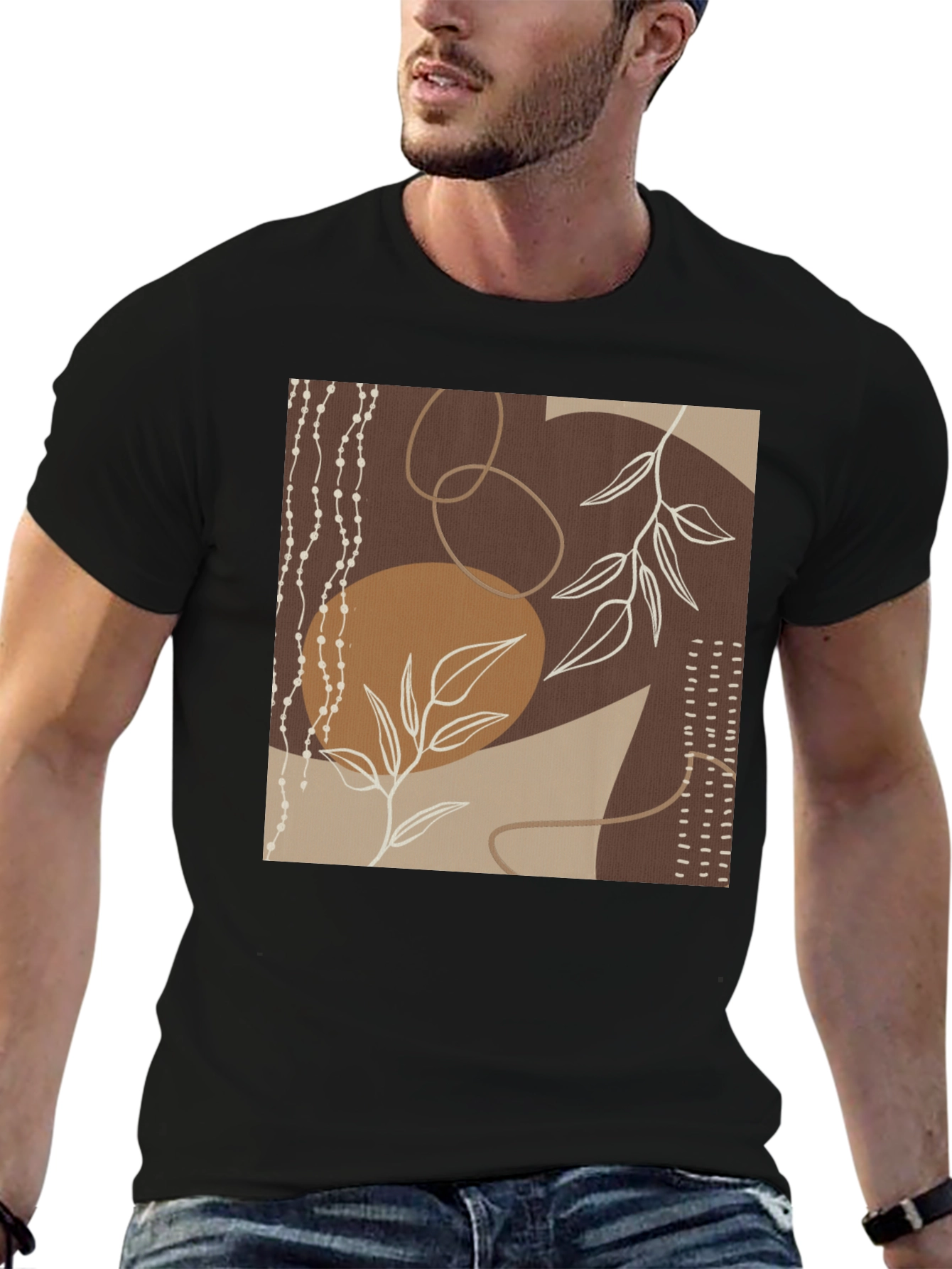 Abstract Art Black Graphic Tee