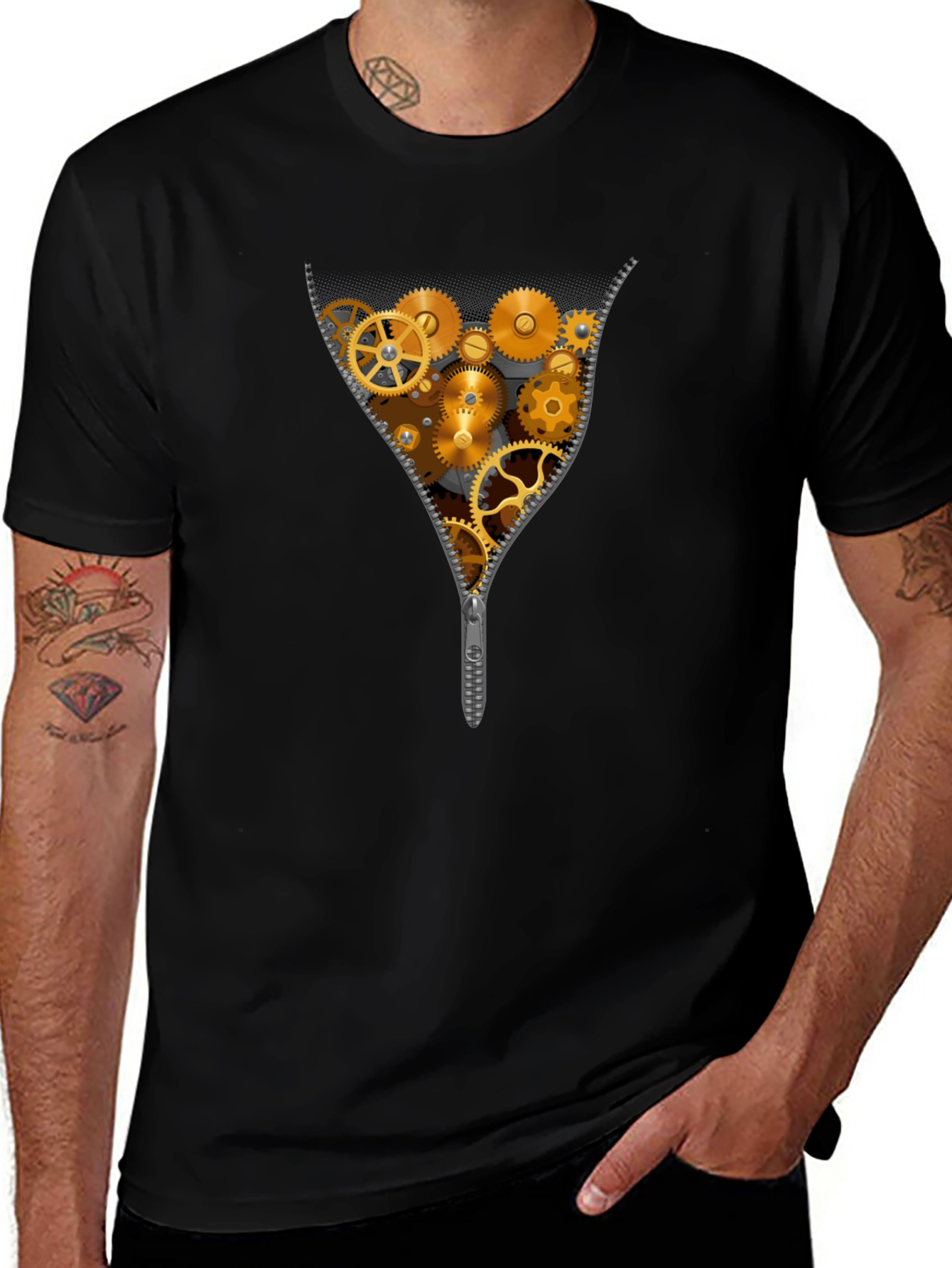 Gear Zipper T-Shirt