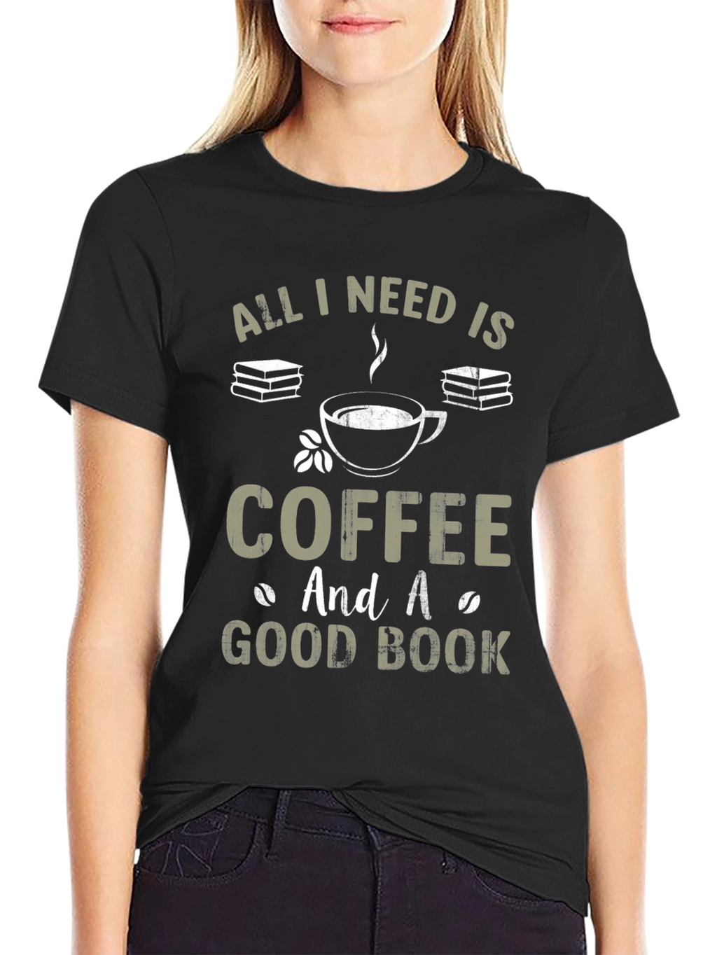 Coffee and Good Book Graphic T-Shirt