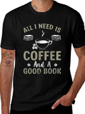 Coffee and Good Book Graphic T-Shirt