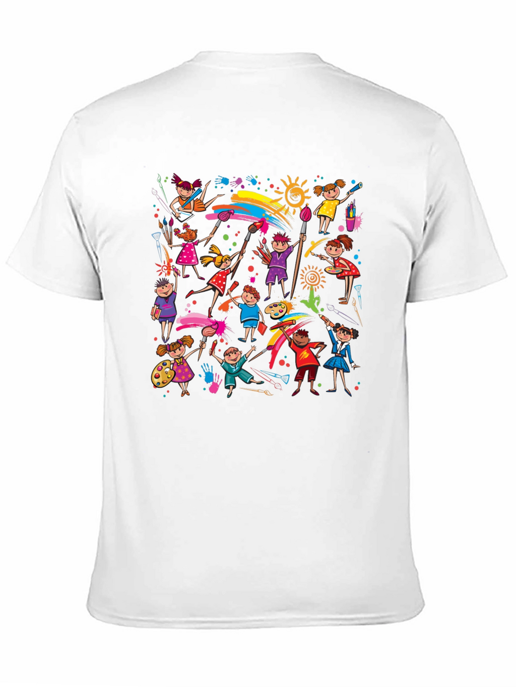 Kids Painting Art Black T-Shirt