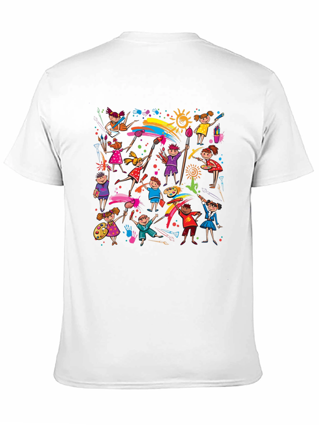 Kids Painting Art Black T-Shirt
