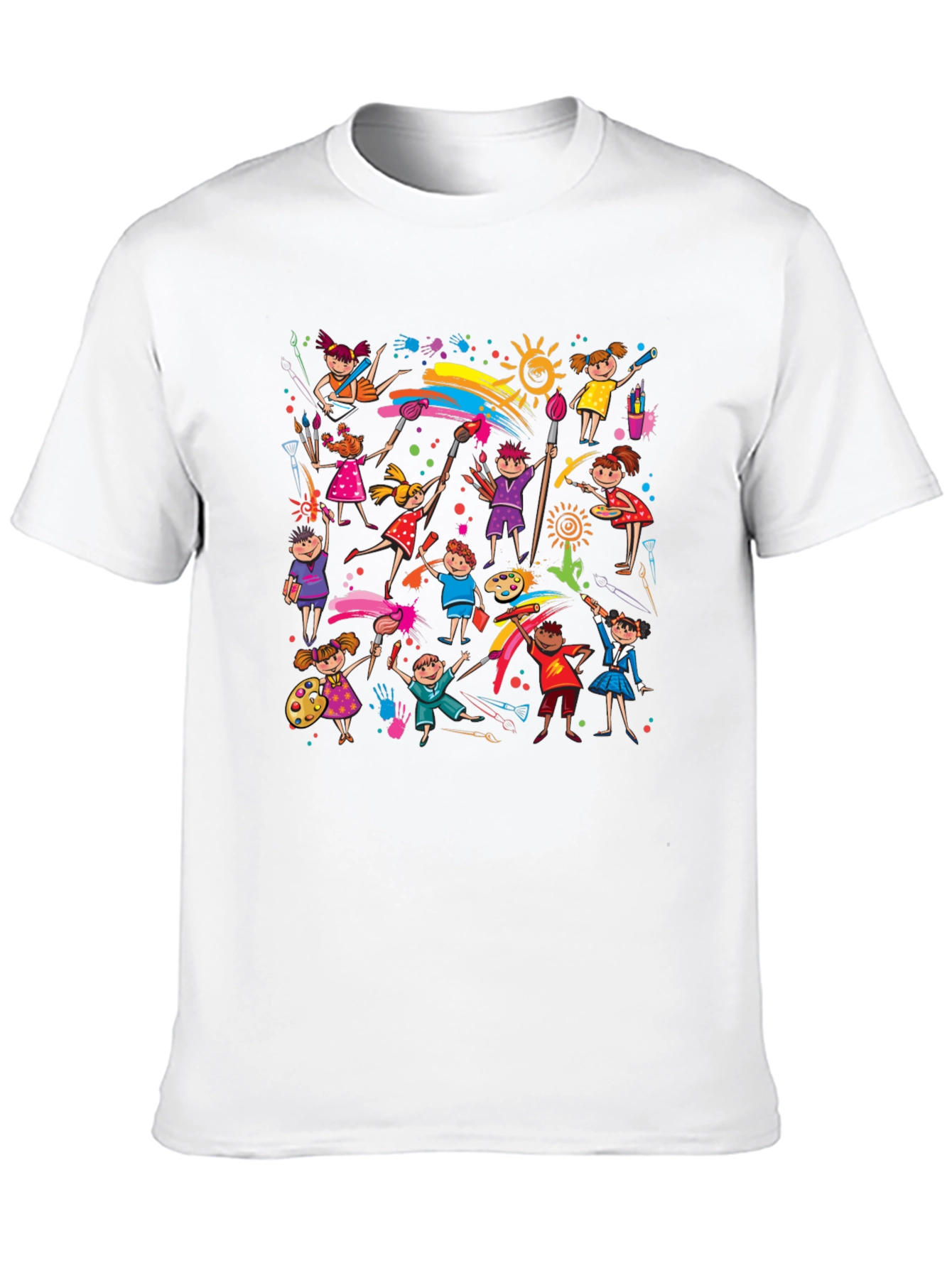 Kids Painting Art Black T-Shirt