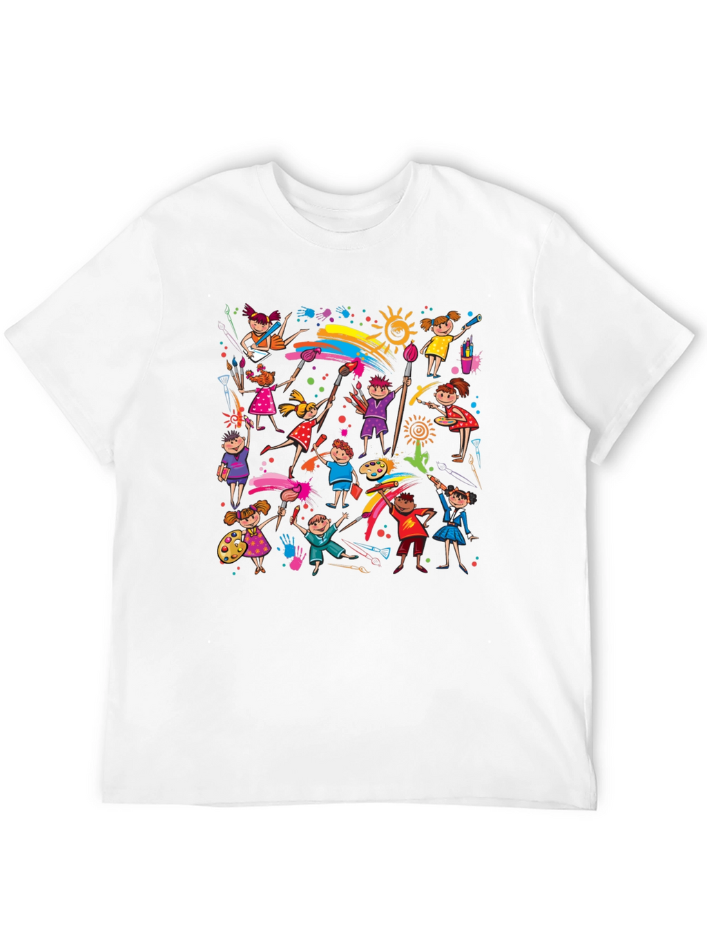 Kids Painting Art Black T-Shirt