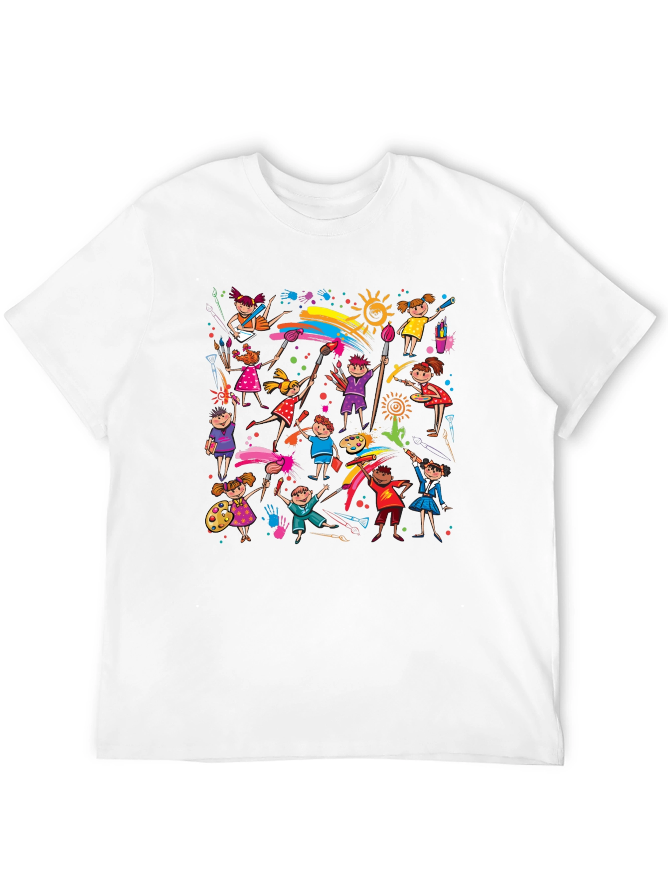 Kids Painting Art Black T-Shirt