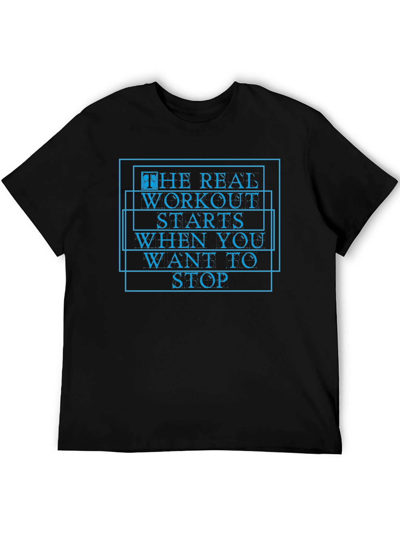 Workout Motivation T-Shirt - The Real Workout Starts...
