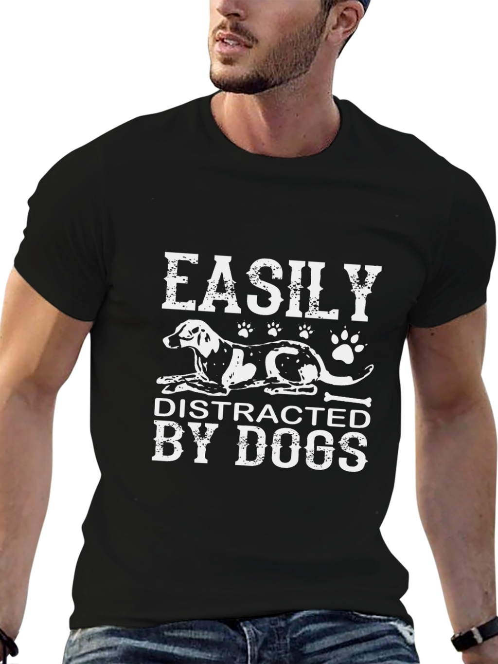 Easily Distracted By Dogs Graphic Tee
