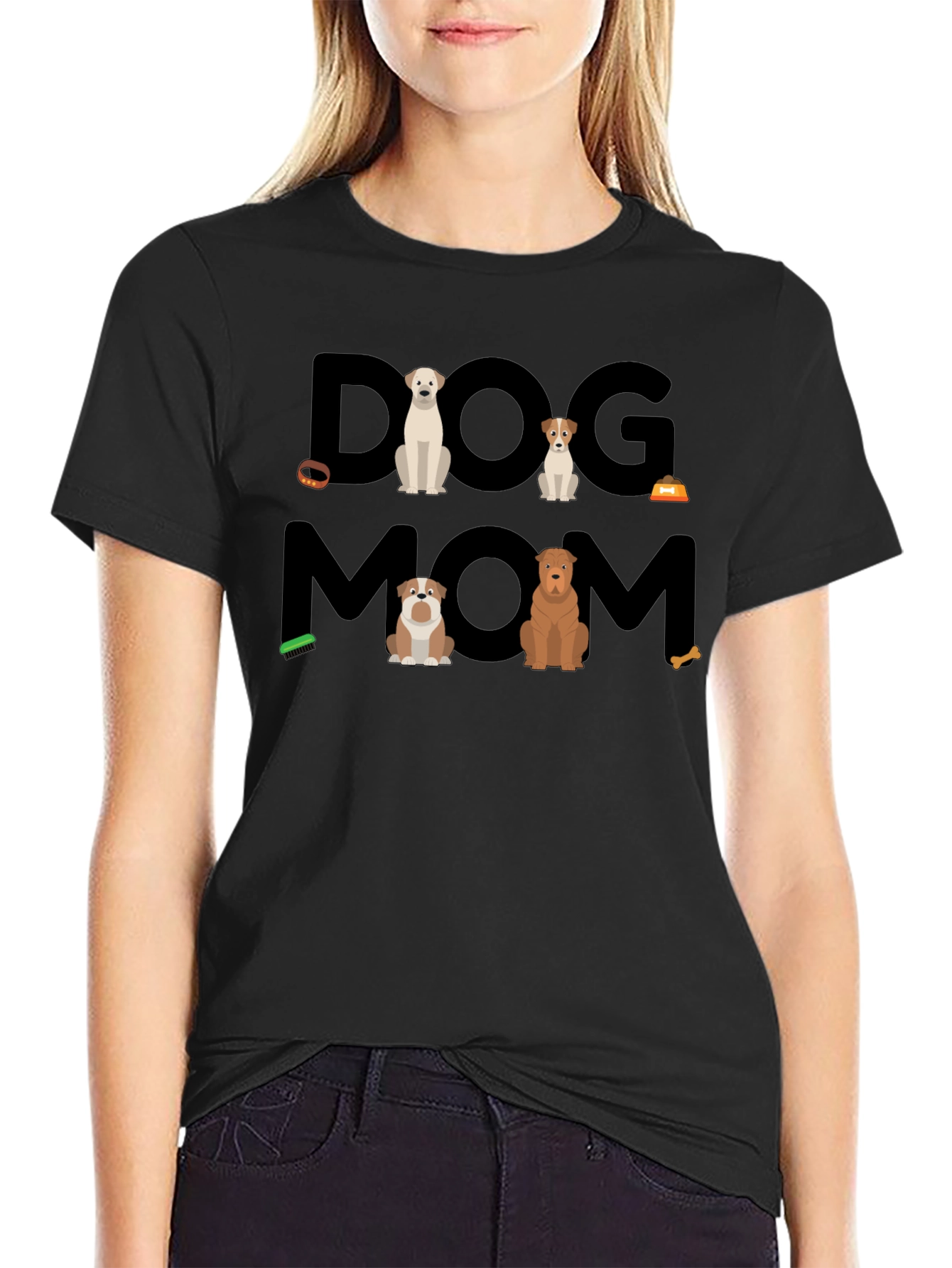 Dog Mom T-Shirt Cute Dog Lover Tee