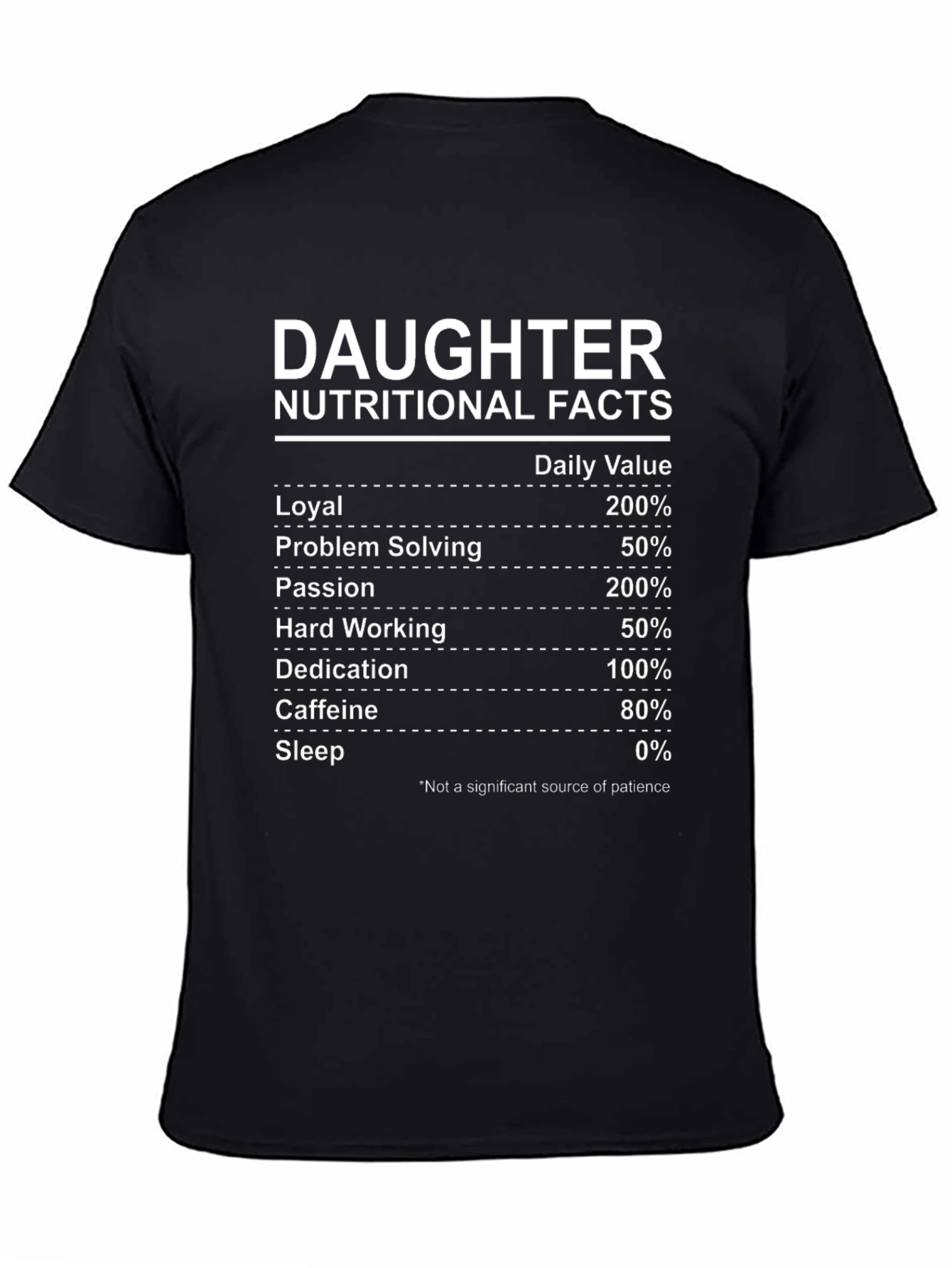 Daughter Nutritional Facts Graphic Novelty T-Shirt
