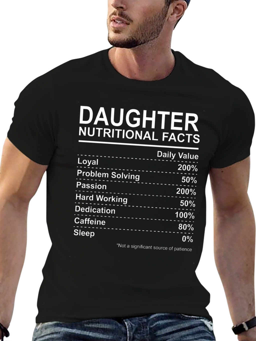 Daughter Nutritional Facts Graphic Novelty T-Shirt