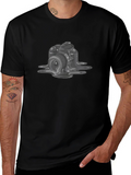 Melting Camera Graphic Tee - Unique Design