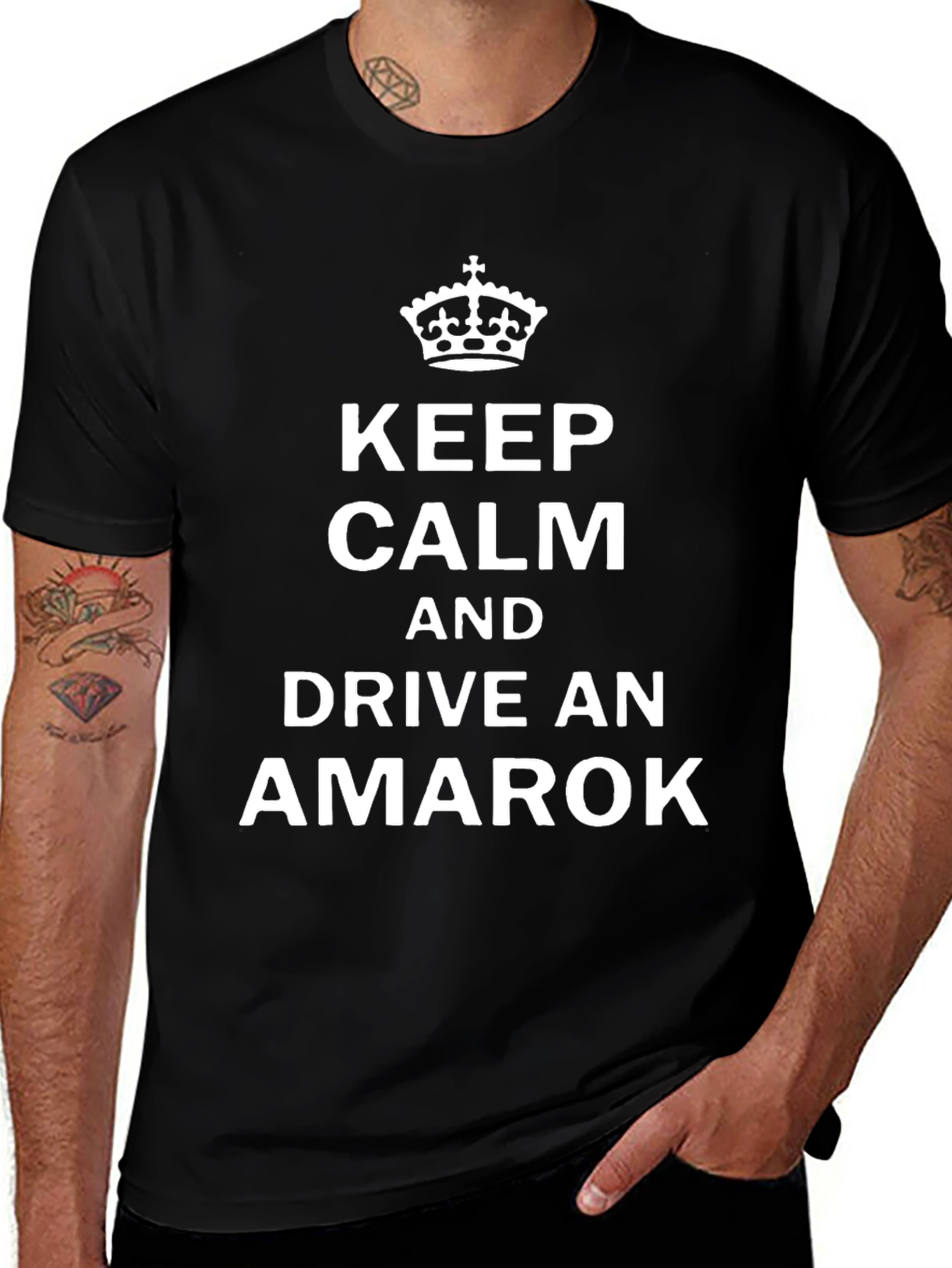 Keep Calm Drive Amarok T-Shirt - Black Graphic Tee
