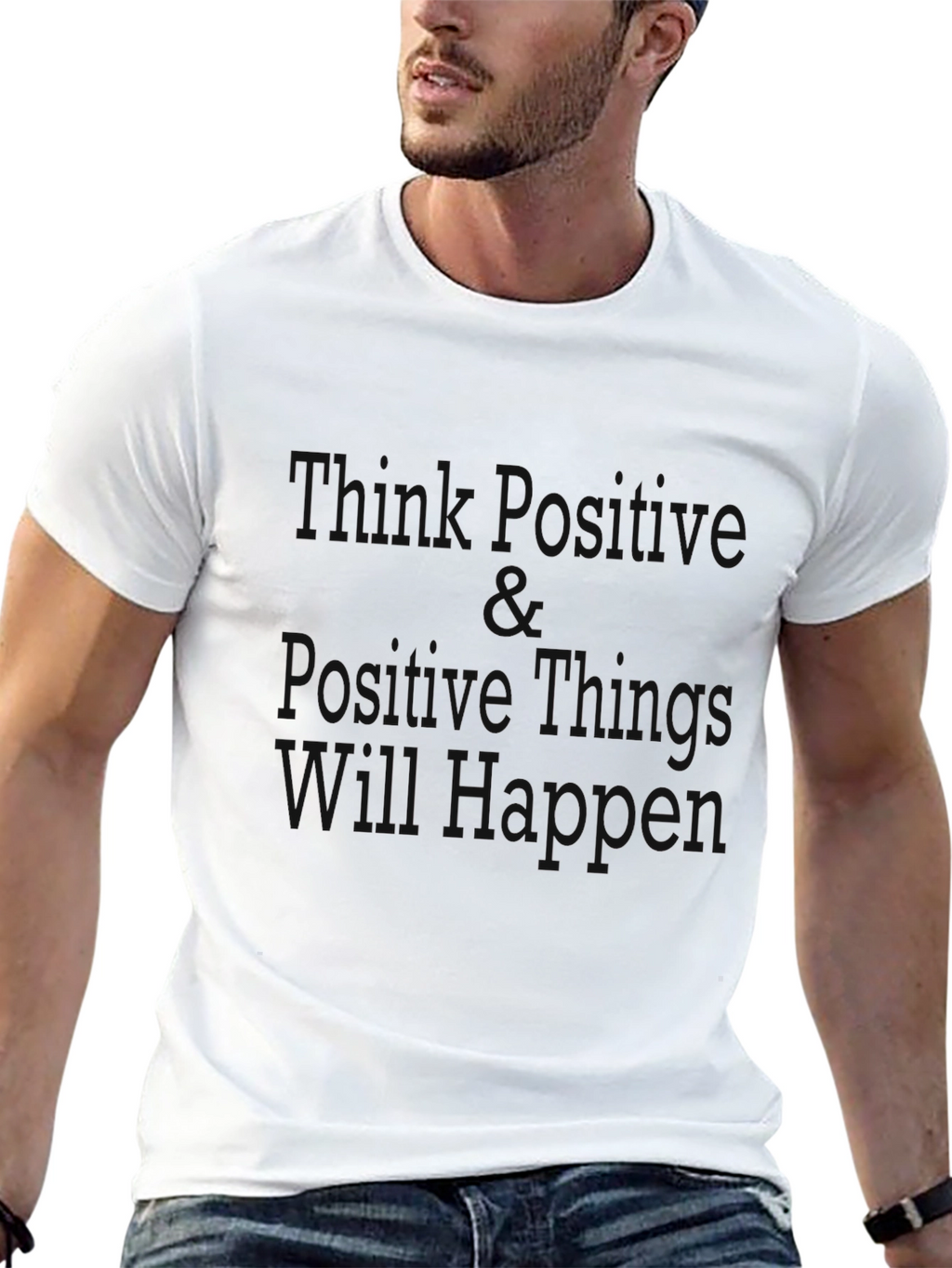 Mens Black T-Shirt - Things Happen Design