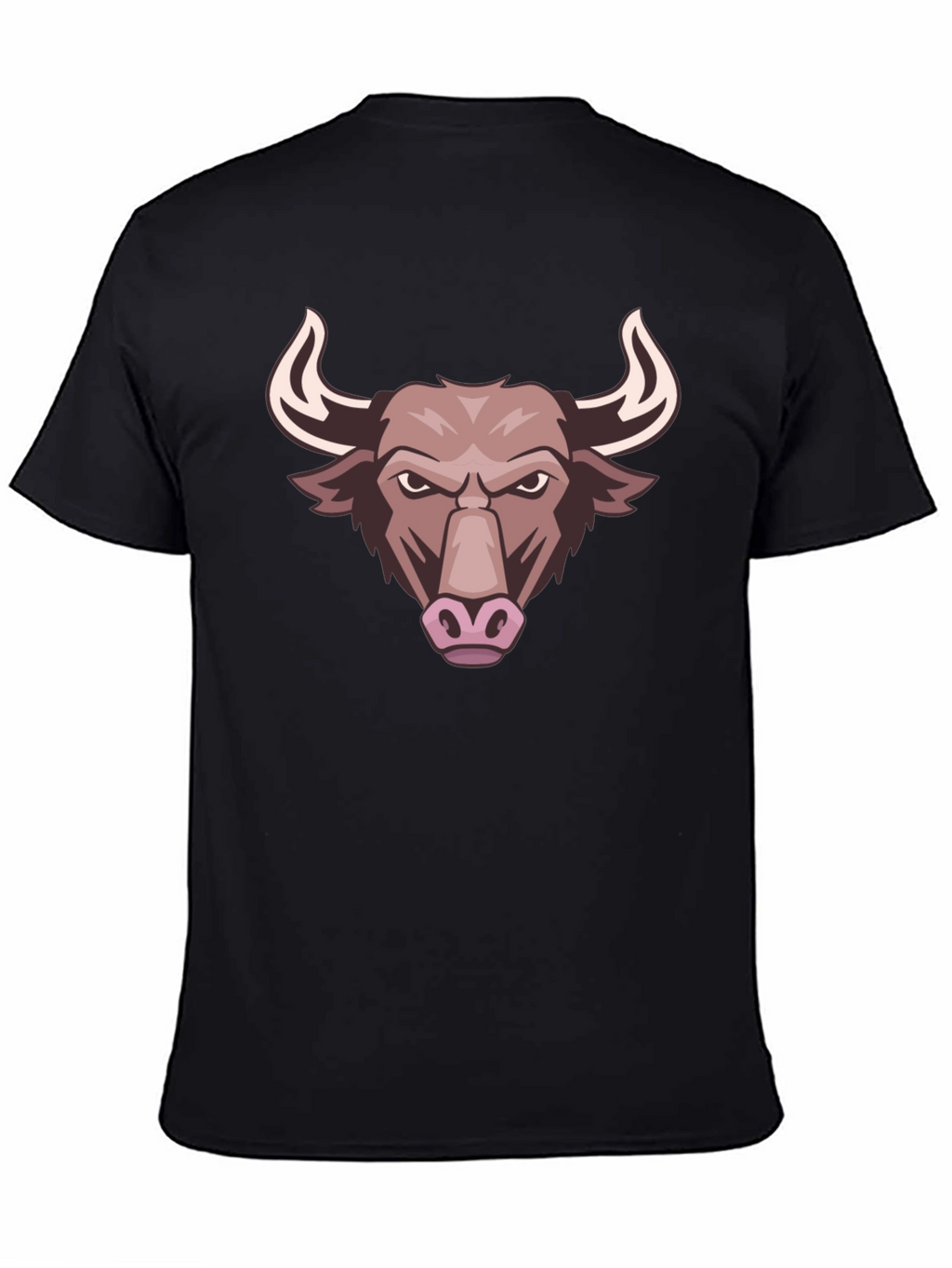 Bull Graphic Tee - Black Cotton T-Shirt