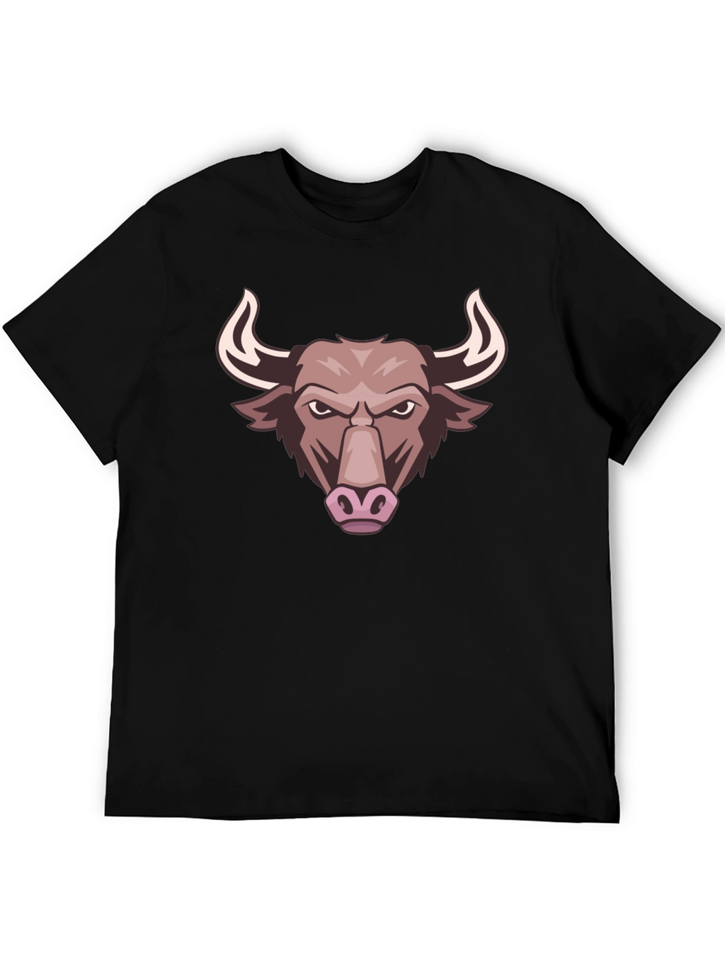 Bull Graphic Tee - Black Cotton T-Shirt