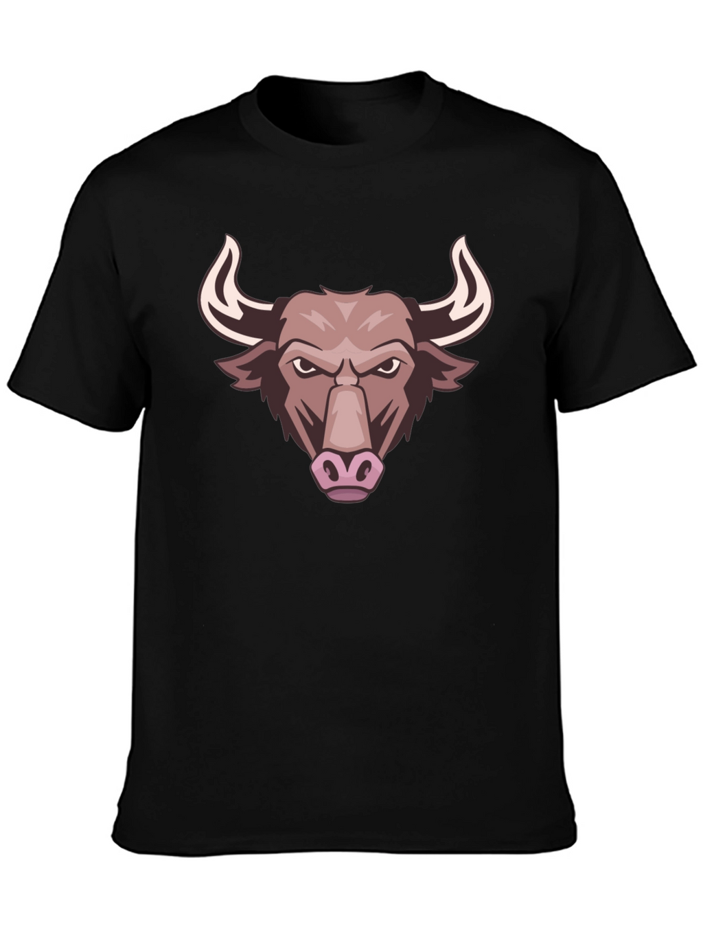 Bull Graphic Tee - Black Cotton T-Shirt