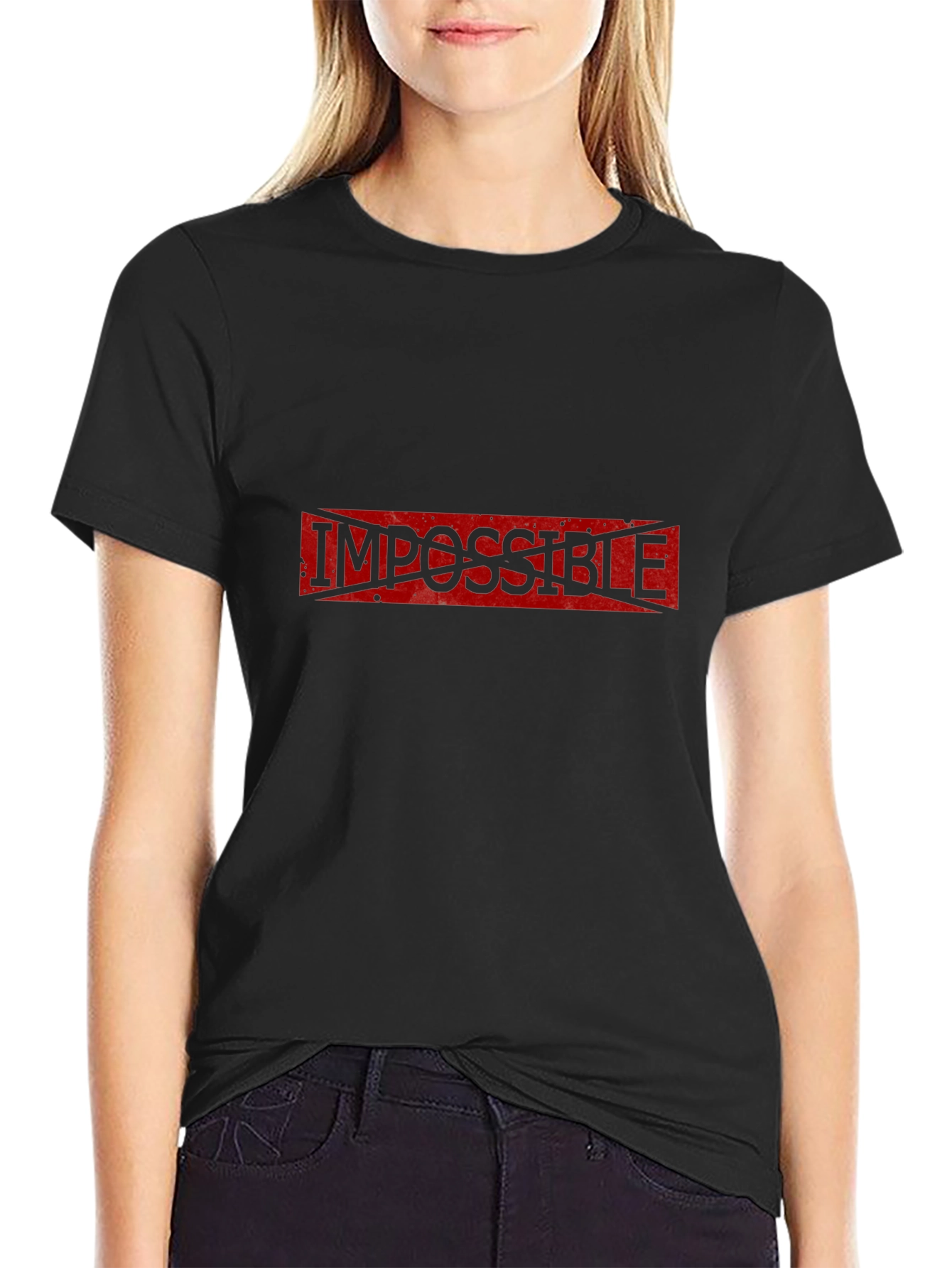 Impossible Possible T-Shirt - Black Cotton Tee