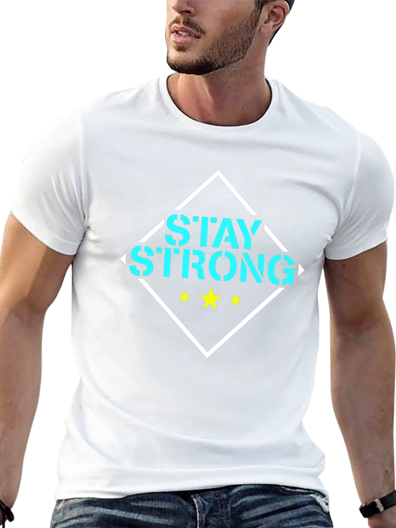 Stay Strong Graphic Tee - Black