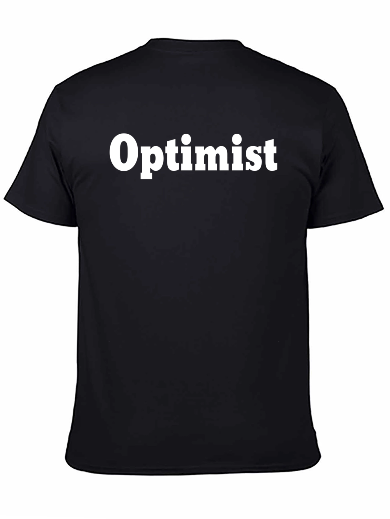 Optimist Graphic Tee - Black Casual T-Shirt