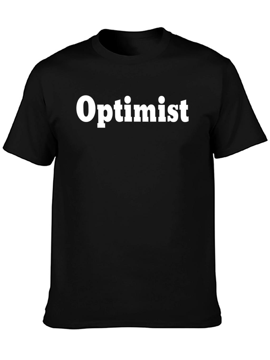 Optimist Graphic Tee - Black Casual T-Shirt