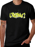 Urban Graffiti Graphic Black T-Shirt